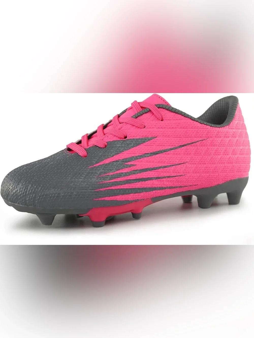 Youth Girls HawkwellAthletic Soccer Cleats - Pink/Gray Size 12